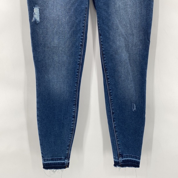 Spanx Distressed Ankle Skinny Jeans Medium Wash Pull On Stretchy Casual Size M - Picture 7 of 12